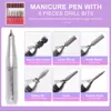 Rechargeable Nail Drill Machine with LCD Display Low Noise, Professional Nail Polish Grinder Nail Accessories Set 5
