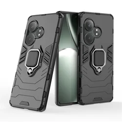 Magnetic Protective Phone Case with Ring Stand and Bracket for Realme GT Neo 2 (Black)