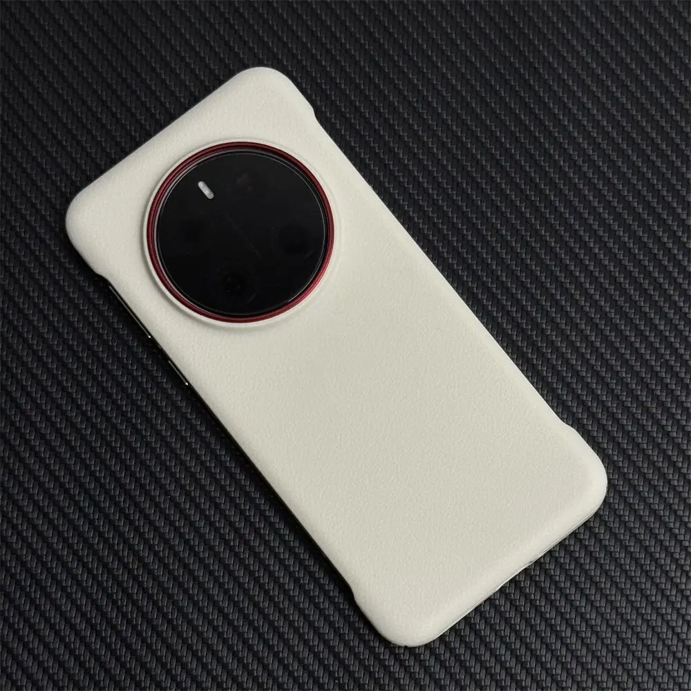 Luxury Leather Litchi Grain Frameless Shockproof Case
