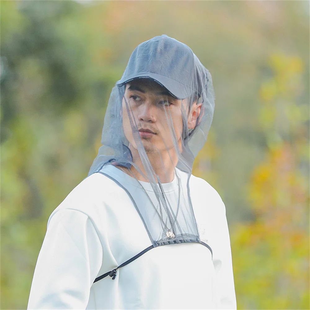 Mosquito-proof Fishing Hat Anti-insect Bite Net Yarn Hood Mosquito Insect Cap Beekeeping Sun Protection Breathable Camping Caps