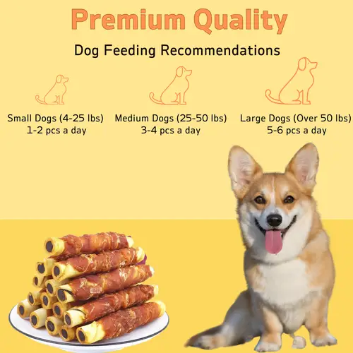 150g/5.29oz  Chicken Wrapped Cowhide Chocolate Stick, Meat Dog Snacks, Made From Chicken Meat And Beef Skin, Beef Stuffing - Image 3