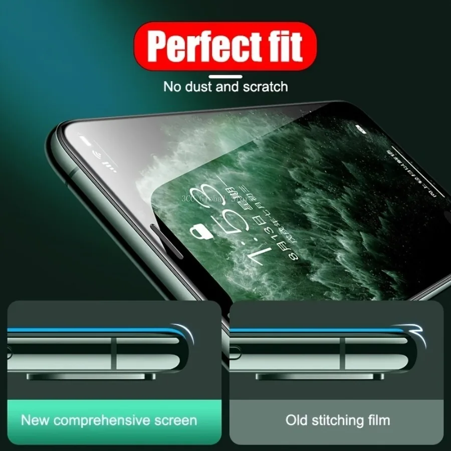 2PCS HD Full Cover Screen Protector For IPhone 14 12 15 13 11 Pro Max Tempered Glass For IPhone X  XR XS Max 7  8Plus Glass