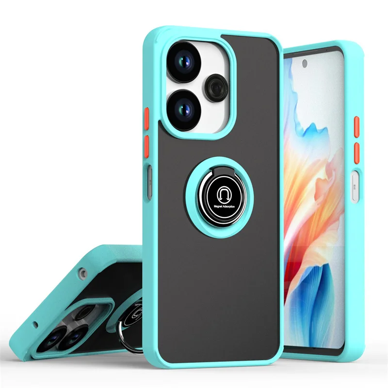 Armor Matte Shockproof Case with Magnetic Ring Holder & Stand Feature