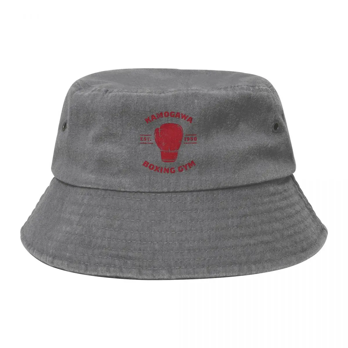 

Kamogawa Boxing Gym Cowboy Denim Fisherman Hat With Printing