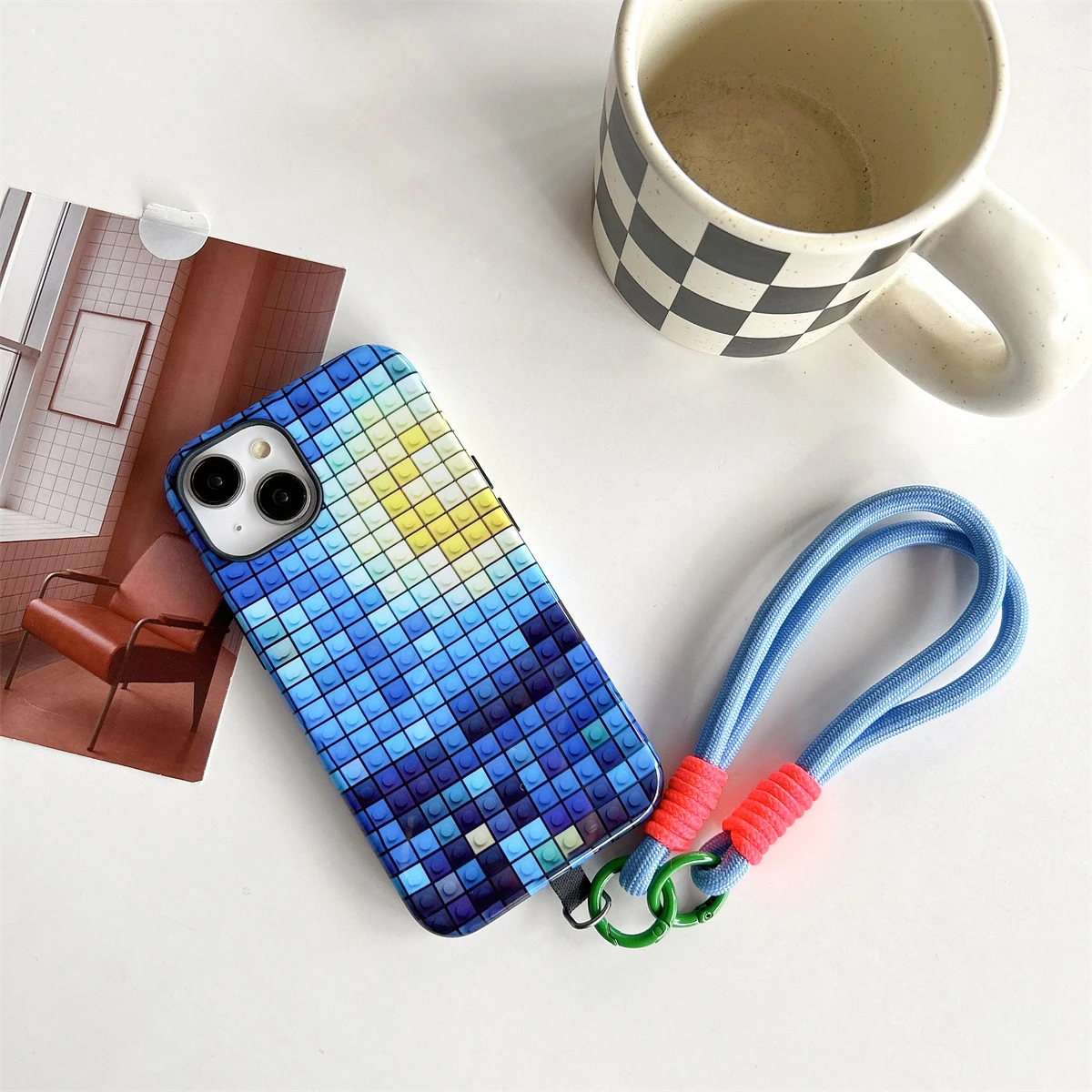 Random pattern intInclusive Phone Case Two-In-One Film Protective Shell For iPhone 15 14 13 12 11 Pro Max Plus Mini