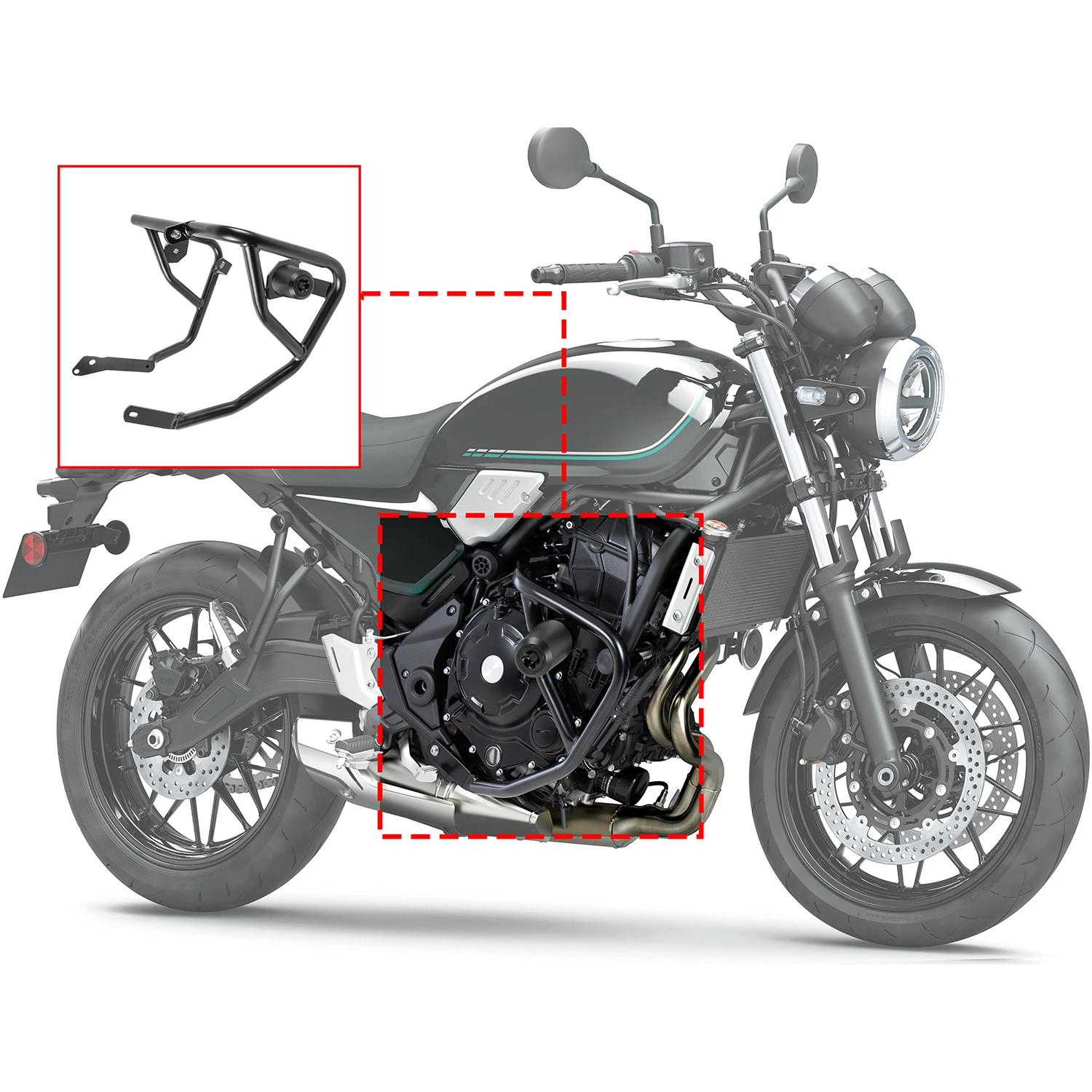 Z650RSMotorcycleBumperRefitProtectorBarsProtectionGuardCrash