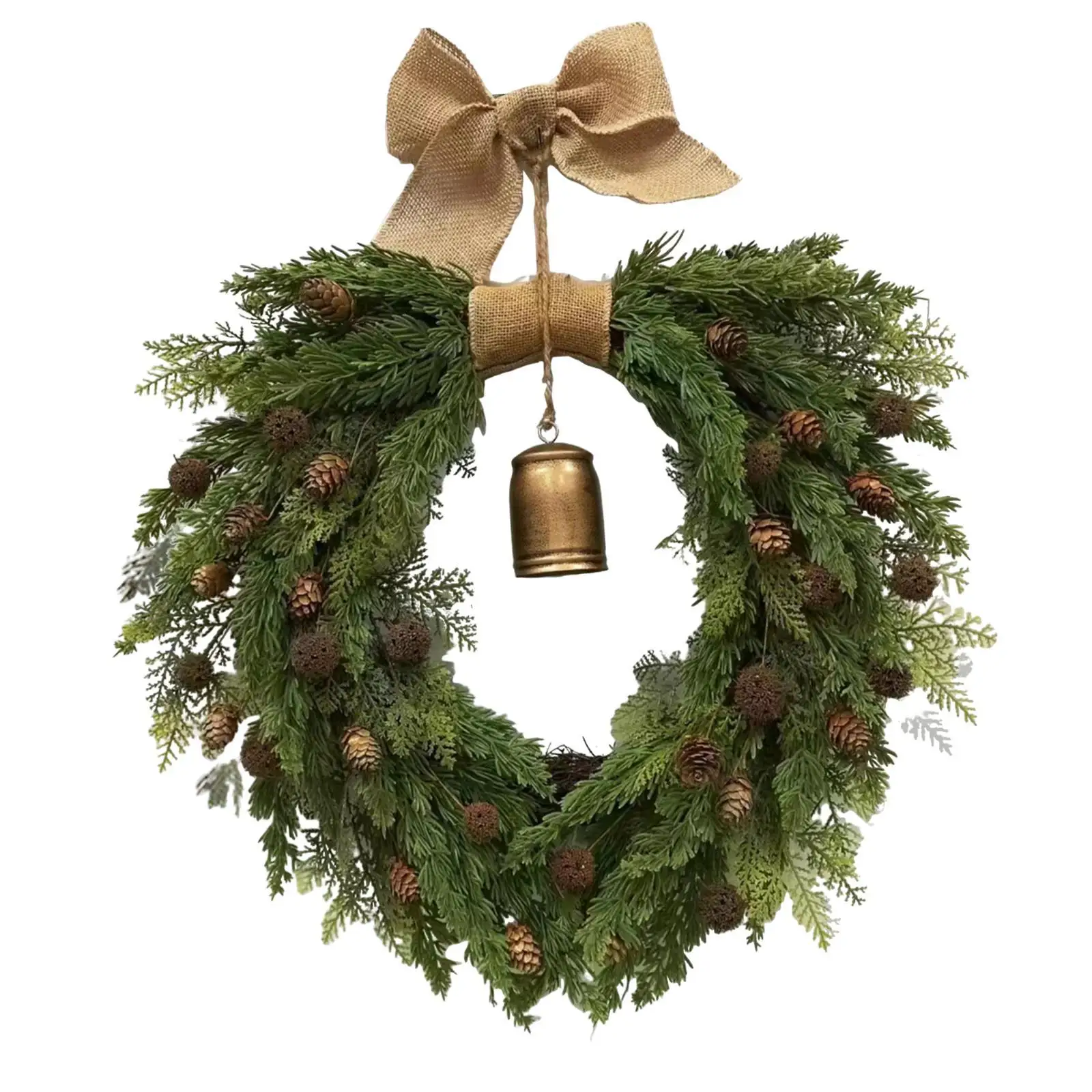 Bohemian for Front Door Indoor with Bow Knot Spring Decorations Gift Artificial Wreath Garland for Living Rooms Porches Bedrooms