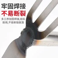 Steel Handle Dual Purpose Hoe and Rake Gardening Tools Double Headed Hoe Three-tooth Rake Garden Shovel weeding tool 2