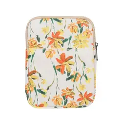 Waterproof Shockproof E - Reader Sleeve for 6 - 7 Inch Devices - Portable and Anti - Scratch Tablet Storage Bag (Beige Flower)