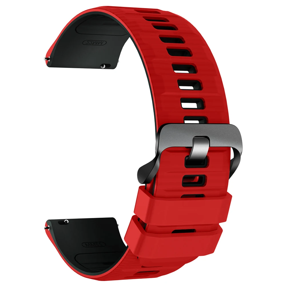 Enhanced Soft Rubber Sports Strap | Premium Replacement Bracelet, 20mm/22mm