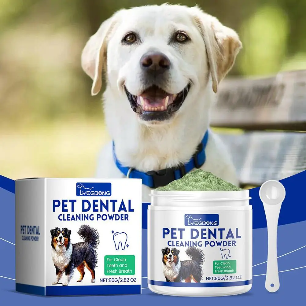 80g Dog Teeth Cleaning Powder Natural Ingredients Safe Non-irritating Maintain The Oral Health Of Dogs Dog Teeth Cleaning Powder