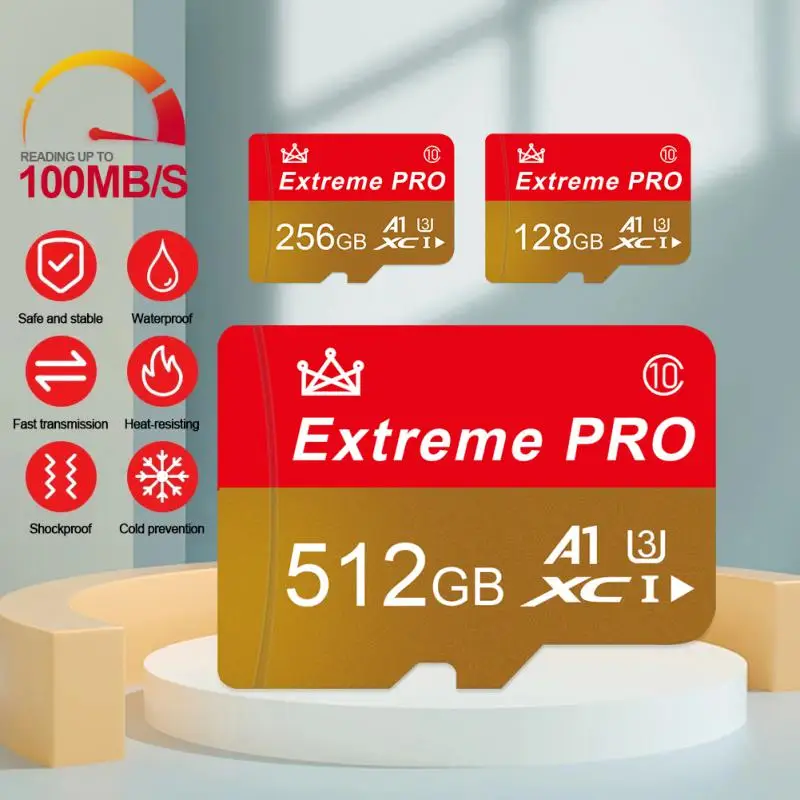 Scheda Di Memoria Mini Sd Da 1Tb 128Gb 256Gb Scheda Flash Micro Tf Ad Alta Velocità Scheda Di Memoria Da 512 Gb Per Fotocamere Telefoniche Lettore Mp3