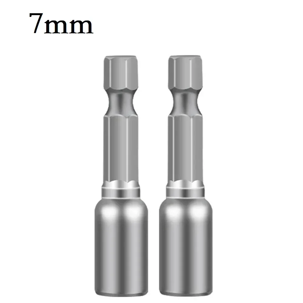 2-Piece Magnetic Nut Screwdriver Set with Hex Drill Bit Adapters
