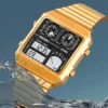 SKMEI 2198 Sports Watch Men's Leisure Business Electronic Watch LED Digital Watch Waterproof Digital StainlessSteel Thermometer 4