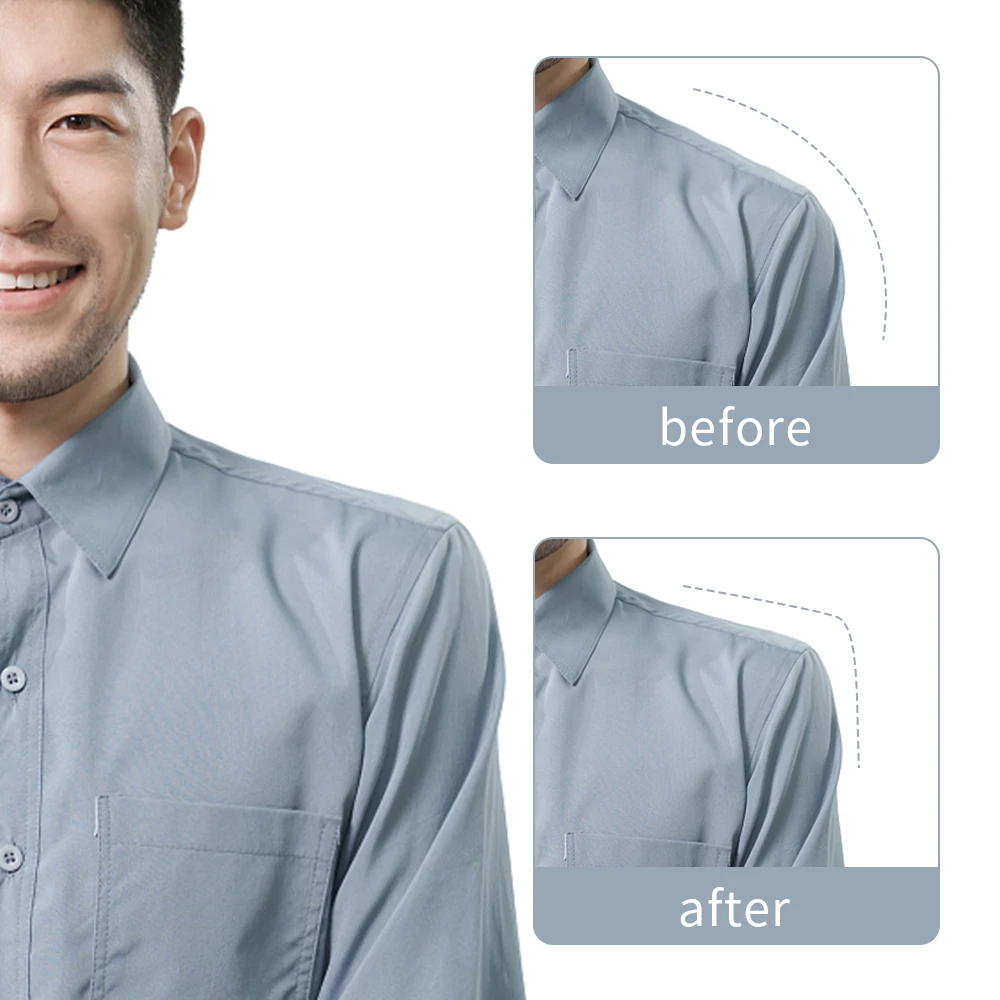 Soft Sponge Shoulder Pads 1pair Blazer Shirt Thick Shoulder Pad No Sewing Adjustable Detachable Foam Padded Clothes Accessories shoulder ornaments