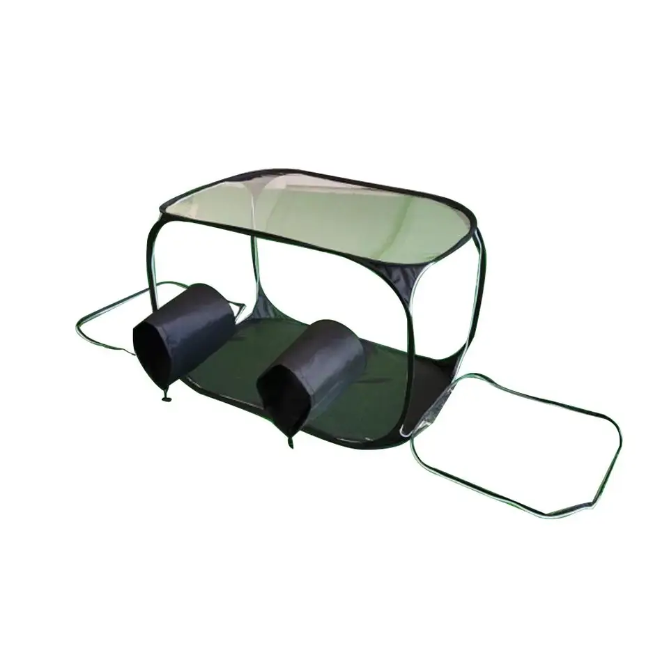 Tenda Portatile In PVC Per Coltivare Funghi, Con 2 Porte Per Bracci, Ambiente Scientifico Pieghevole