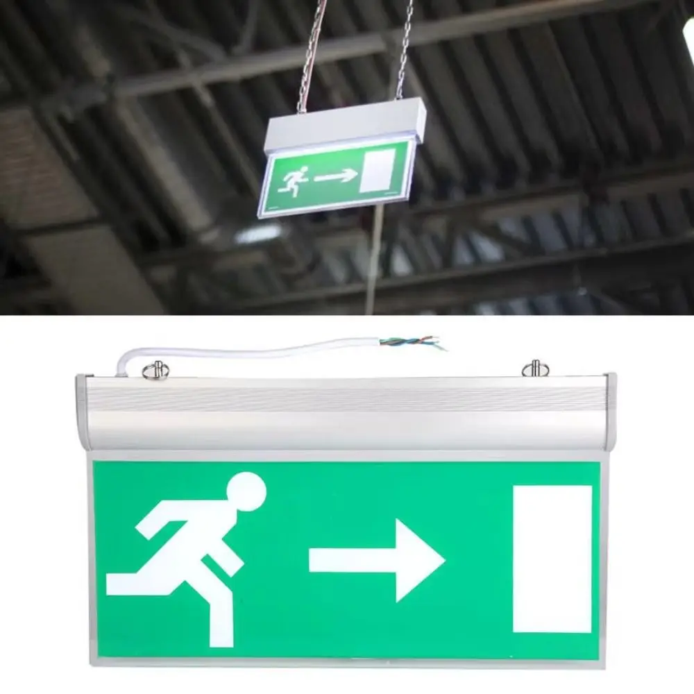 110-240V 상업용 LED 비상 표시등 램프 출구 표시등 녹색 전구 보안등 좌우..