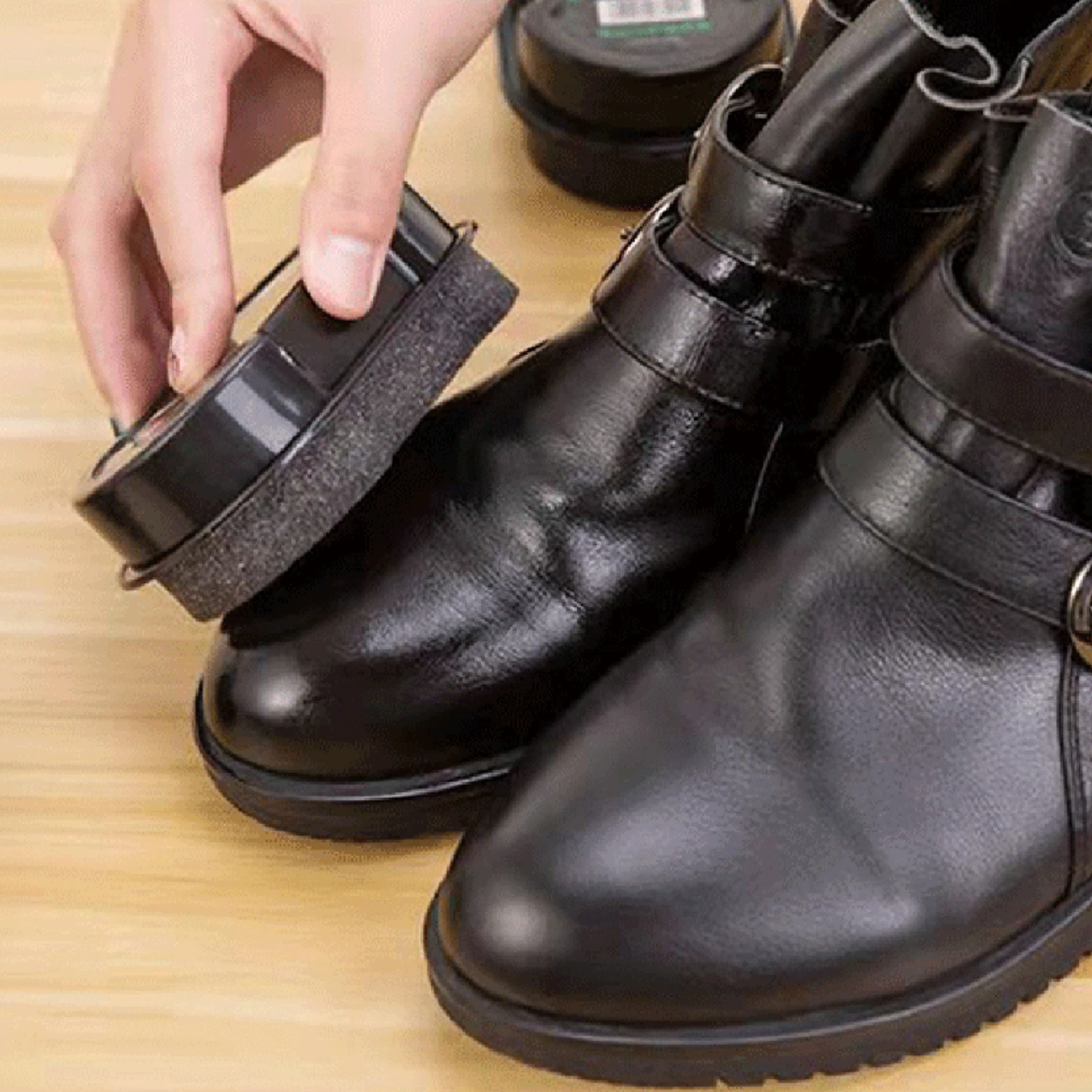 Shoe Polish Sponge Gives Instant Gloss Light Up Colorless Shoe Wax Brush For Leather Shoes Boots Bags Use