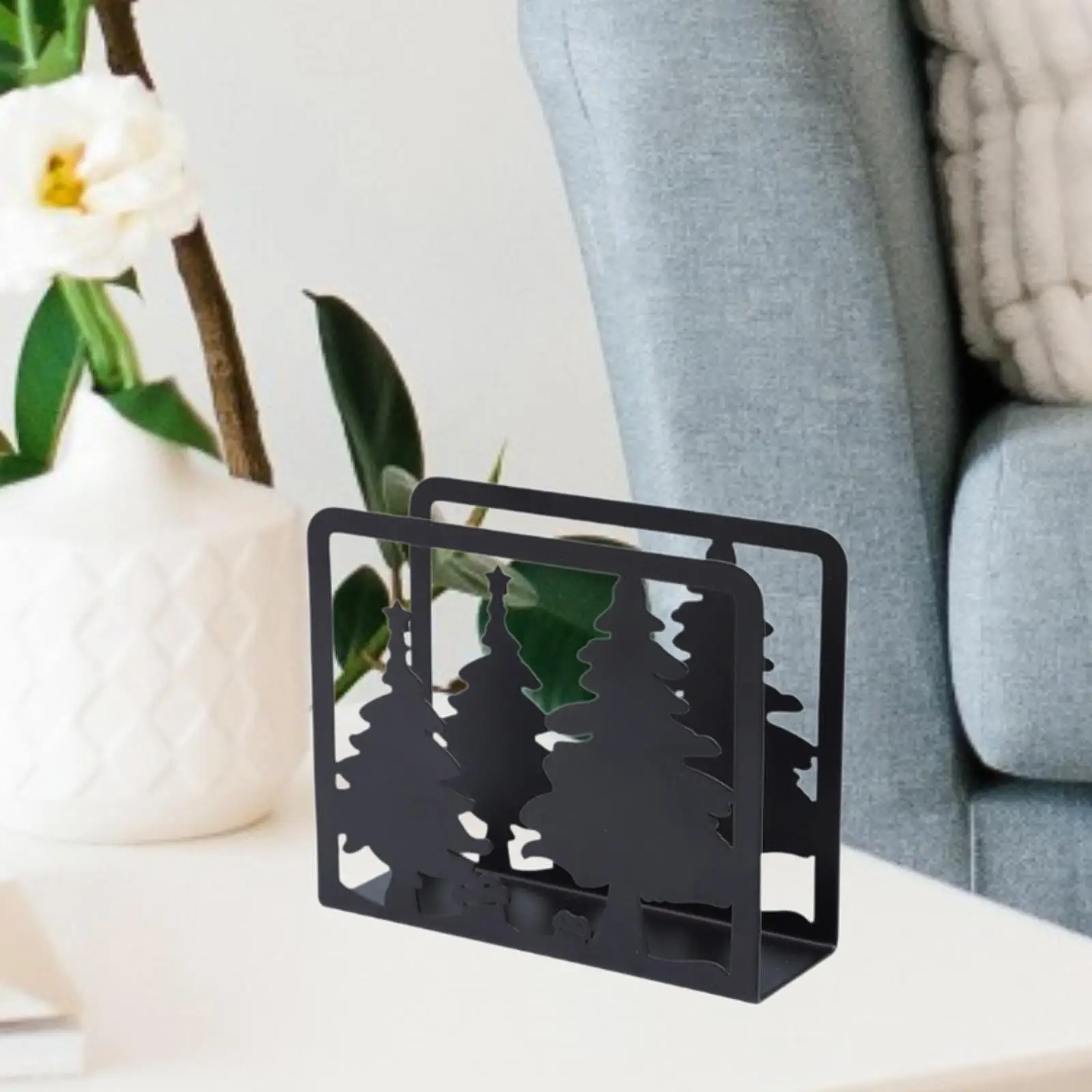 Stainless Steel Christmas Napkin Holder Stand Tissue Dispenser for Home Kitchen Tabletop Decoration Desktop Organizer 5