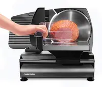 Electric Deli Slicer With Adjustable Slices, Stainless Steel Blades, Safe Feet - For Ham, Cheese, Bread, Fruit & Veggies 1