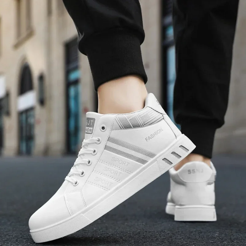 Fashion Men's Casual Shoes Autumn High-Top Vulcanized Shoes for Mens Non-Slip Wear-resistant Men Sneakers Winter Tenis Masculino 4
