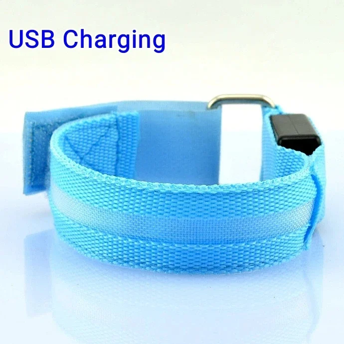 LED Armband Safety Light for Night Running and Outdoor Sports, USB Rechargeable