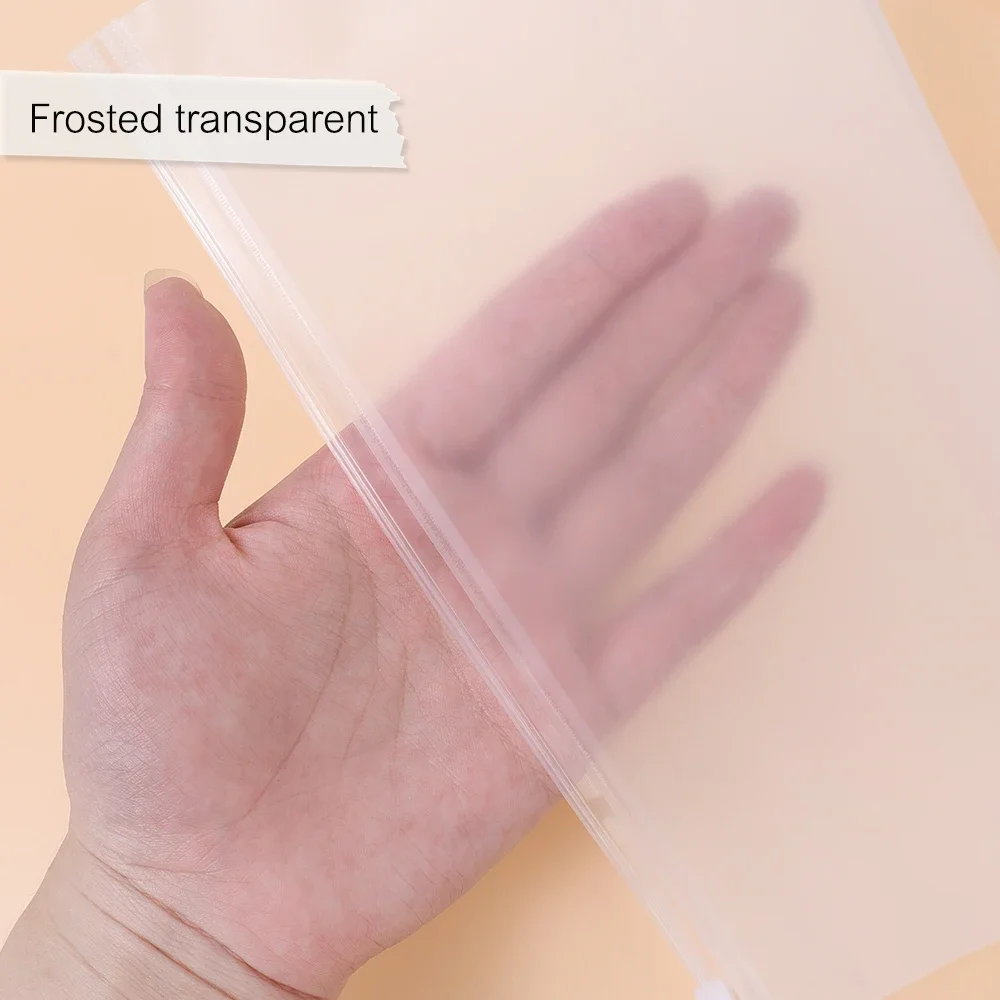 10pcs Frosted Clear Plastic Package Cloth Travel Storage Bag Custom Waterproof Bag Zipper Lock Self Seal Matte Portable Bags 5