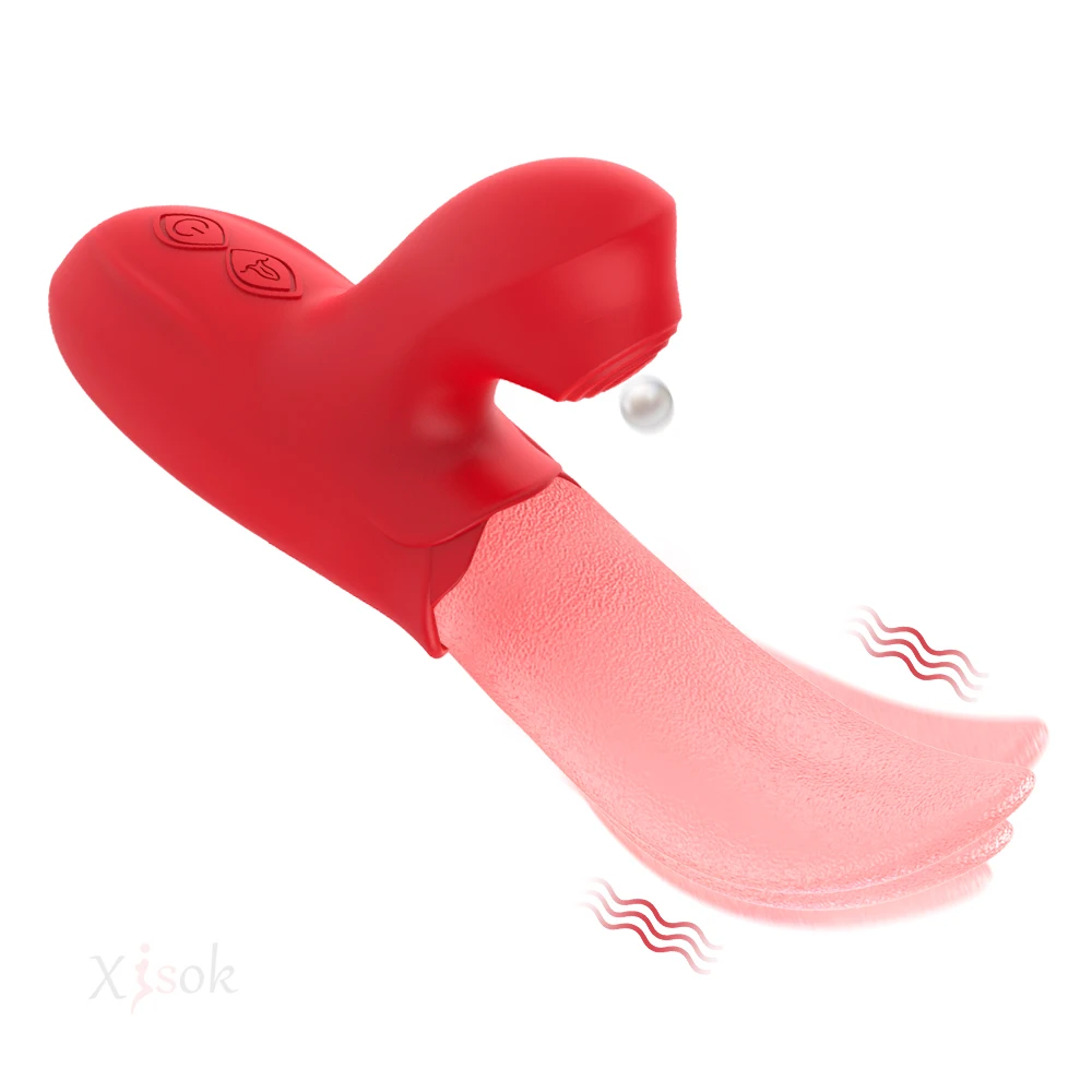 Rose Tongue Licking Sucker Vibrator For Women Nipple Clit Stimulator Love Egg Dildo Vibrating Massager Female Adult Sex Toys