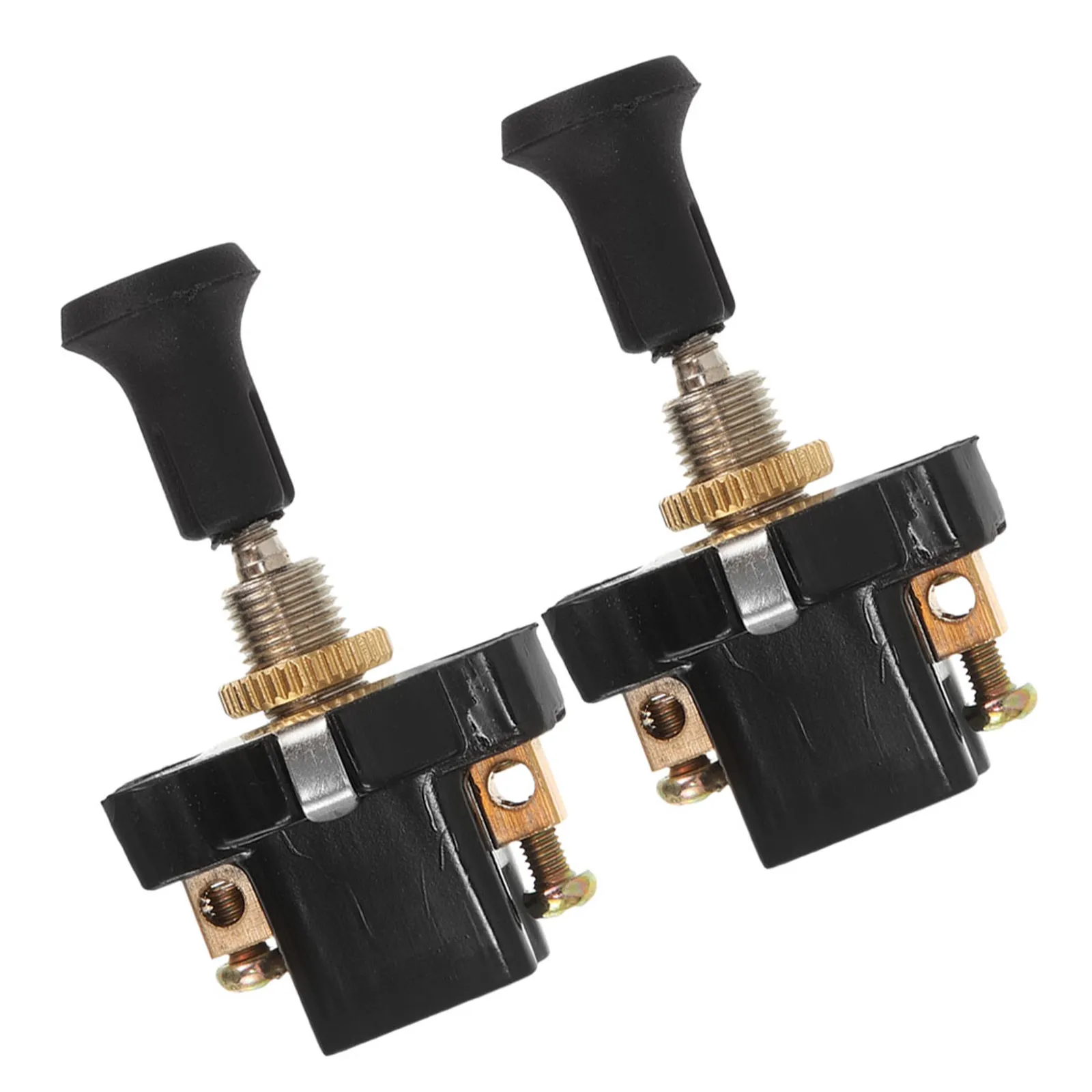 2Pcs 헤드라이트 스위치 범용 12V24V 단일 풀 스위치 트럭 수정에 효율적 자동 풀 라이트 고정 장치