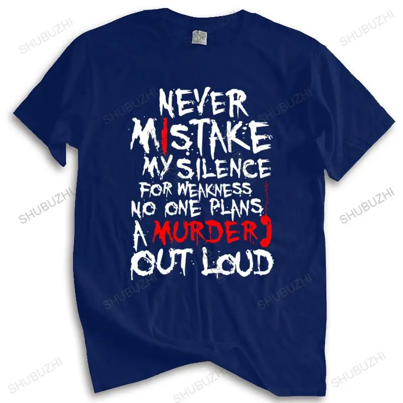 T-Shirt Da Uomo Nuova Arrivata Never Error My Silence For Debole Slogan T-Shirt Da Uomo-T-Shirt Da Uomo Dexter Emo Magliette Taglia Euro