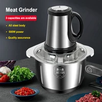 2L 3L 5L Household Stainless Steel Meat Grinder 500W High Power Blender Multifunctional Food Processor Food Chopper Electric 1