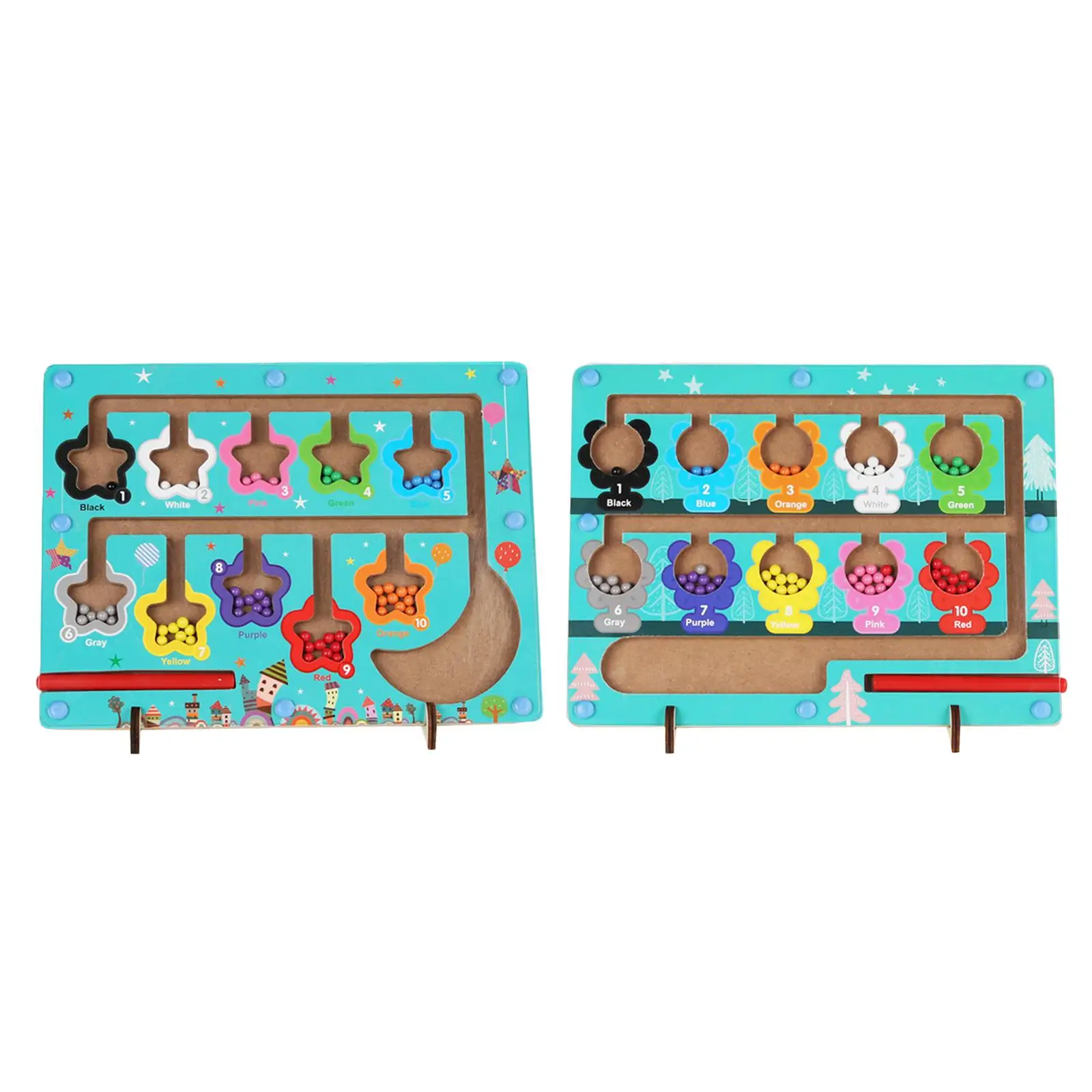 

Color and Number Maze Fine Motor Skill Travel Toys Board Puzzles Interactive Puzzle for Kids Girls Boys Preschool Birthday Gift