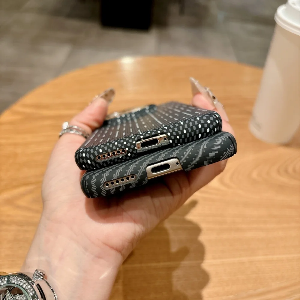 MagSafe Ultrathin Carbon Fiber Texture Magnetic Phone Case - Wireless Charging Shockproof Cover