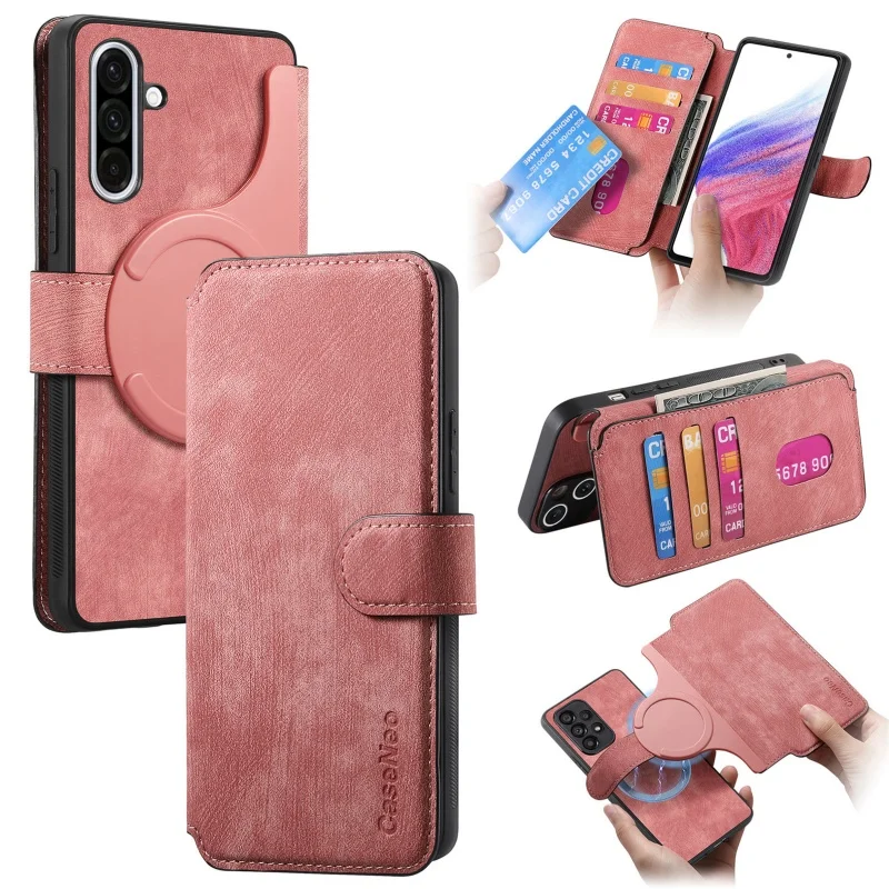 Vintage Leather Wallet Phone Case - 2-in-1 Flip Cover