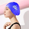 Long Hair Ear Protection Swimming Caps for Women Large Size Soft Silicone Swim Caps Floral Printed Swimming Cap Pool Accessories 1