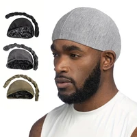 New Elastic Turban Hat For Men With Headband Cool Comfy Versatile Headwear Breathable Soft Caps 1