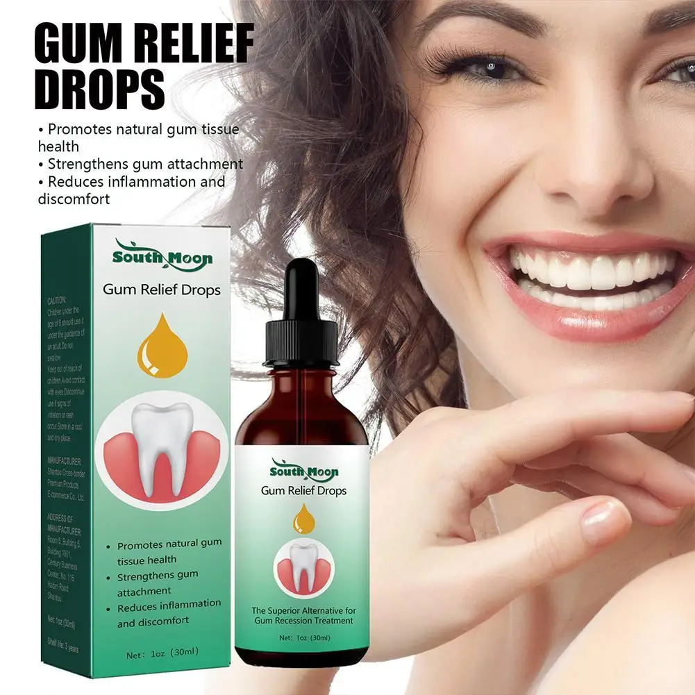 

Gum Regrowth Drops relieve mouth sores blisters periodontal gum pain Treatment Ulcer Pharyngitis Antibacteria oral Clean care