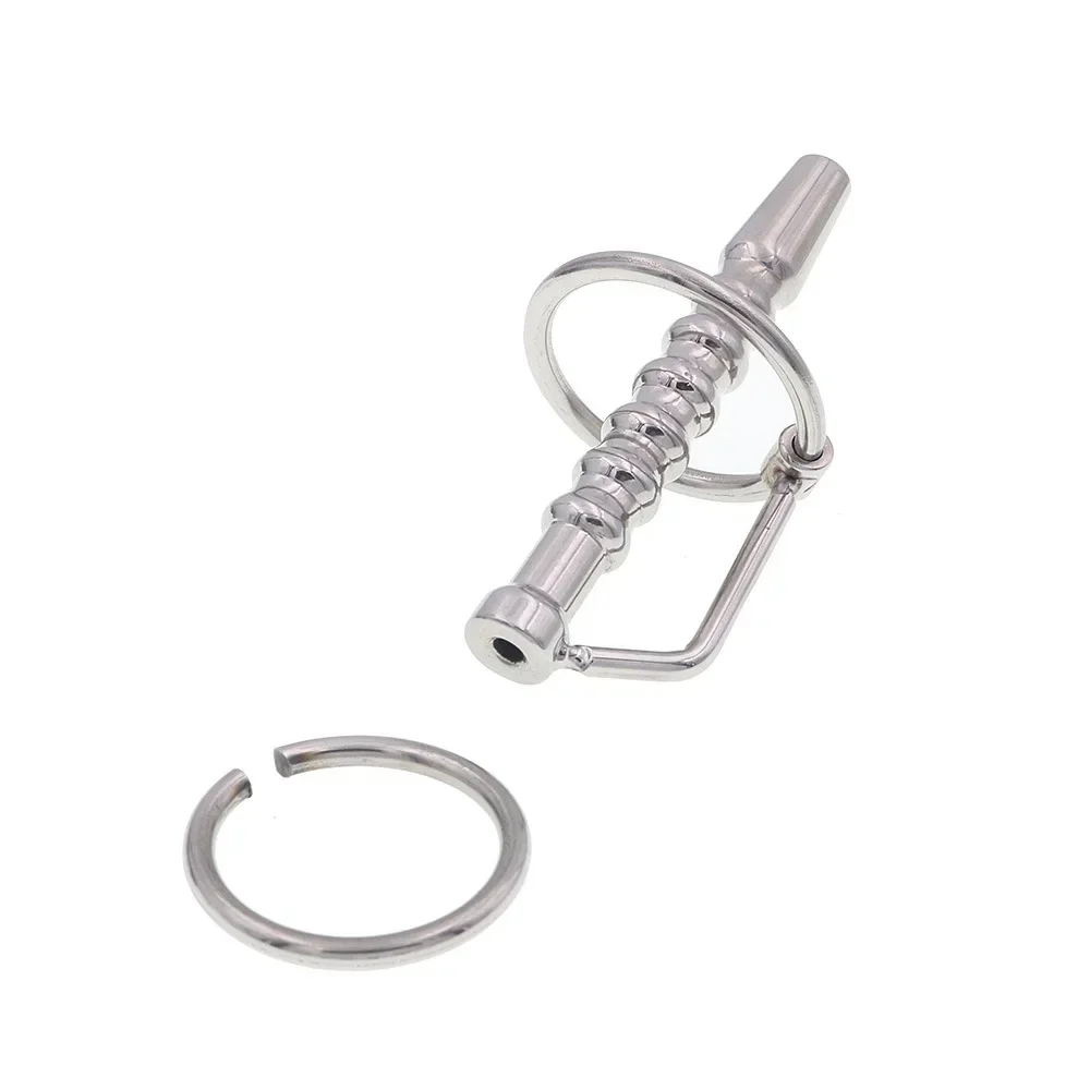 Penis Plug With Glans Ring Sex Toys Male Chastity Device Sex Products Urethral Plug Stainless Steel Urethral Catheters Dilators