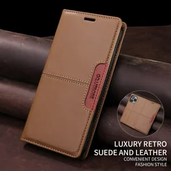 Premium RFID 360° Protection Flip Phone Case Cover for Xiaomi 11 Lite 4G 5G (Brown)