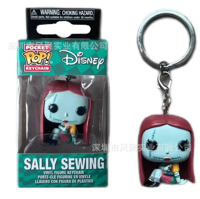 thumbnail image 1 of Funko POP DISNEY Jack Skellington Sally Sewing Sally(seated) ZERO OOGIE BOOGIE Pvc Pop Keychain Action Figure Collection Model, 1 of 4