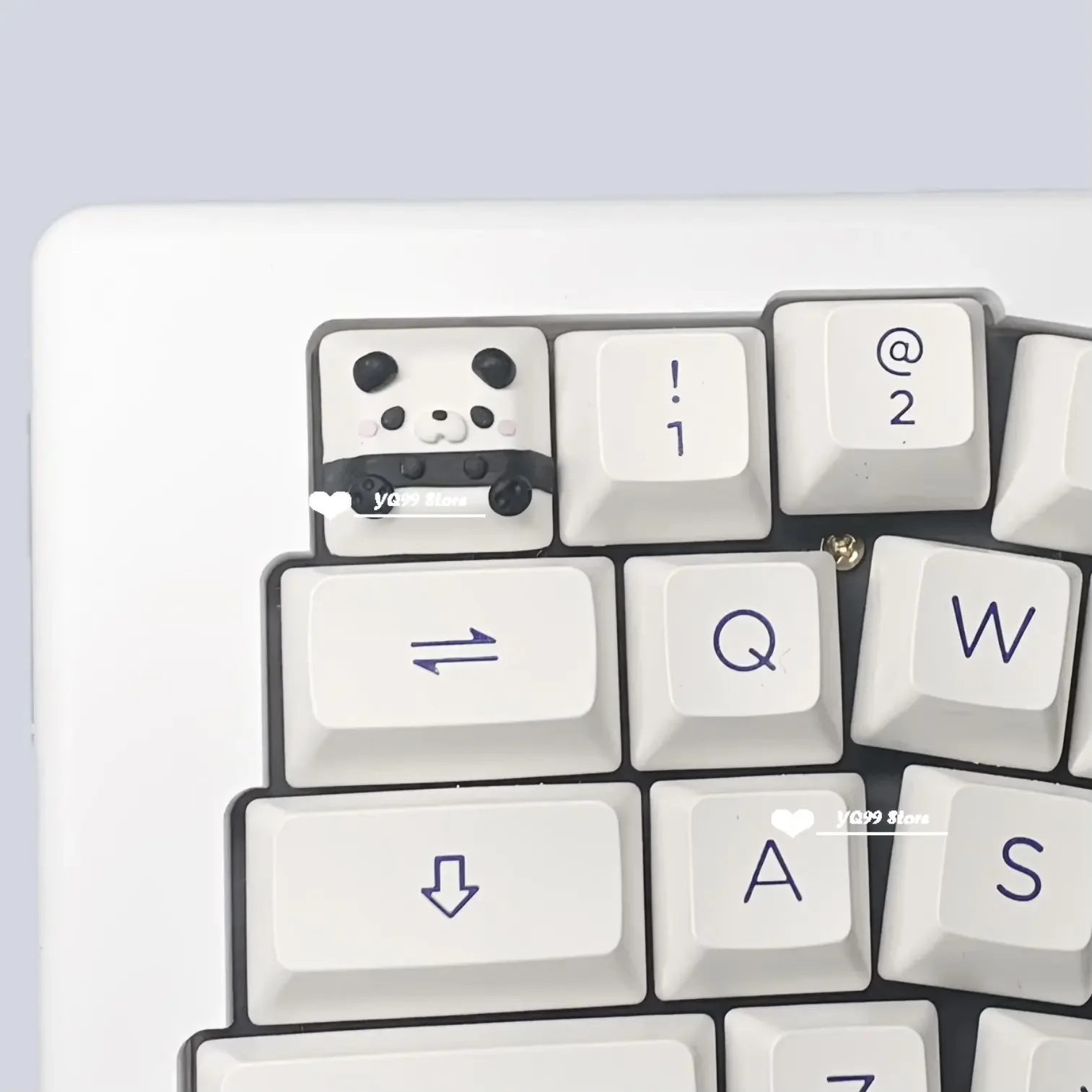 Teclado Mecânico Bonito dos Desenhos Animados Argila Keycap Personalidade Handmade Tridimensional Keycap Rosa Branco Roxo Esc Lovely Keycaps - Imagem 4