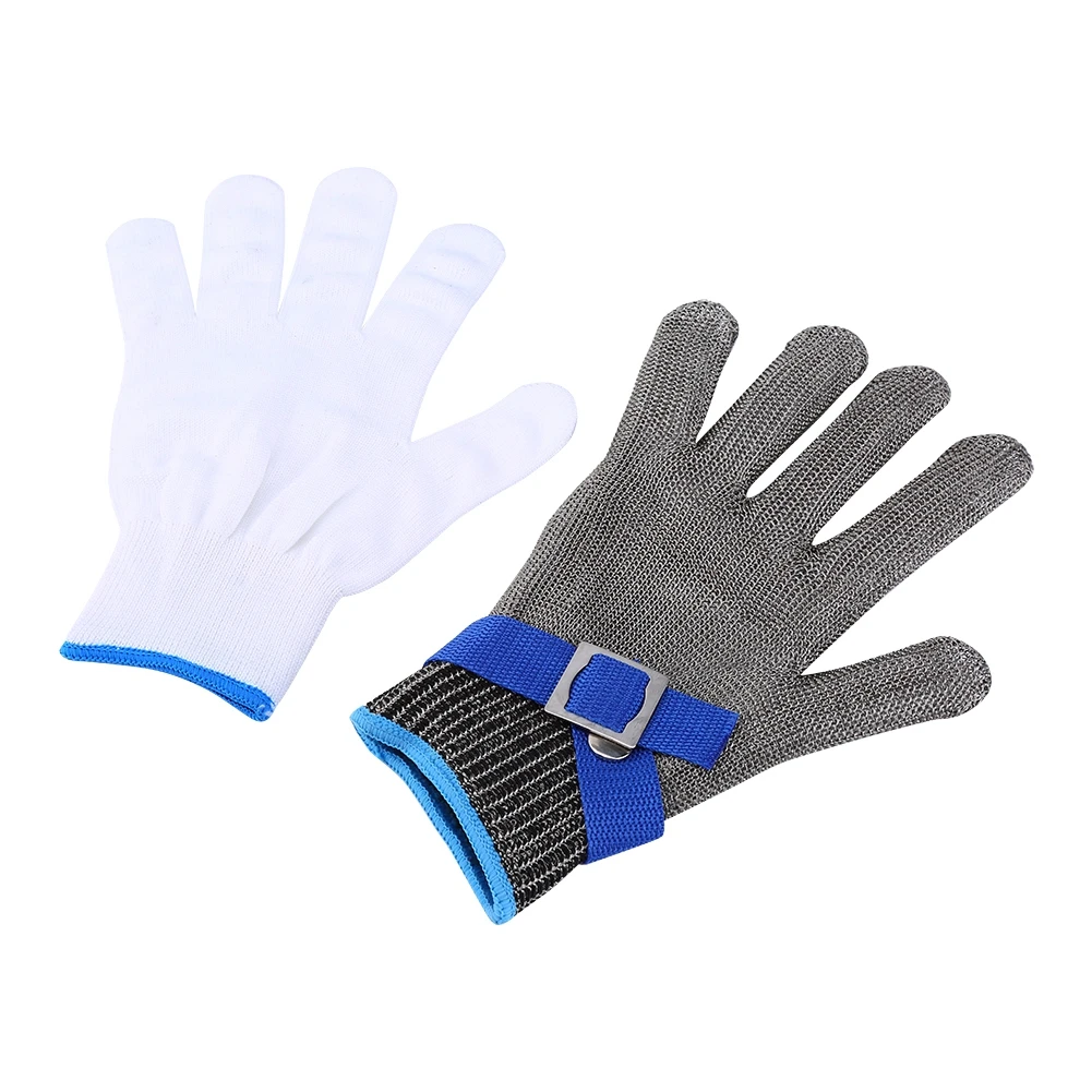 Butcher Glove Cut Proof Stab Resistant Stainless Steel Wire Metal Mesh Butcher Cotton Glove Cut Resistant Glove  Glove 3