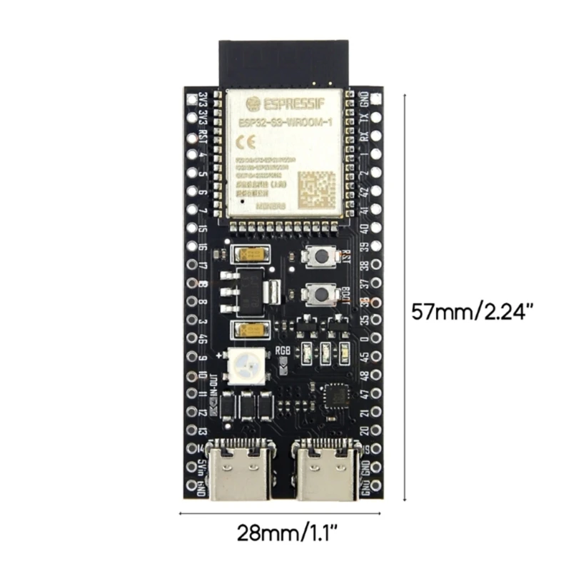  ESP32S3-DevKitC-1   WiFi ũ Ʈѷ μ ESP32S3-WROOM-1-N16R8 ü