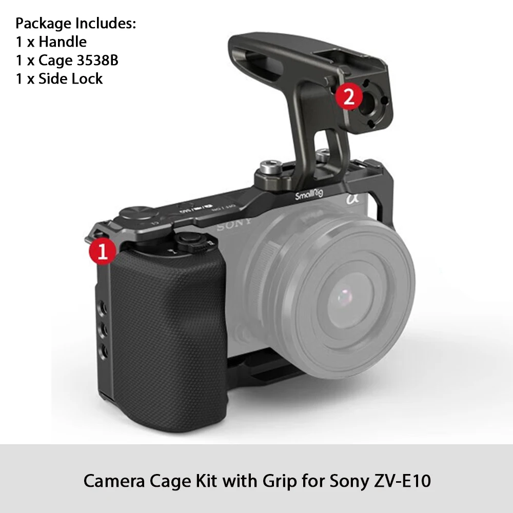 ZV-E10 ボディのみ ＆ SmallRig グリップ付きケージ Amazon.co.jp: SmallRig ZV-E10用グリップ付きケージ/内蔵