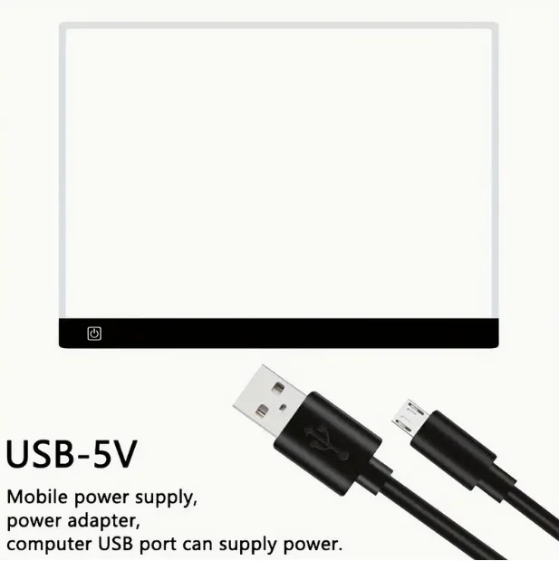 USB 투명 드로잉 보드 복사 조절 가능한 LED 라이트 패드 복사 프로젝션 드로잉 어린이용 드로잉 도구