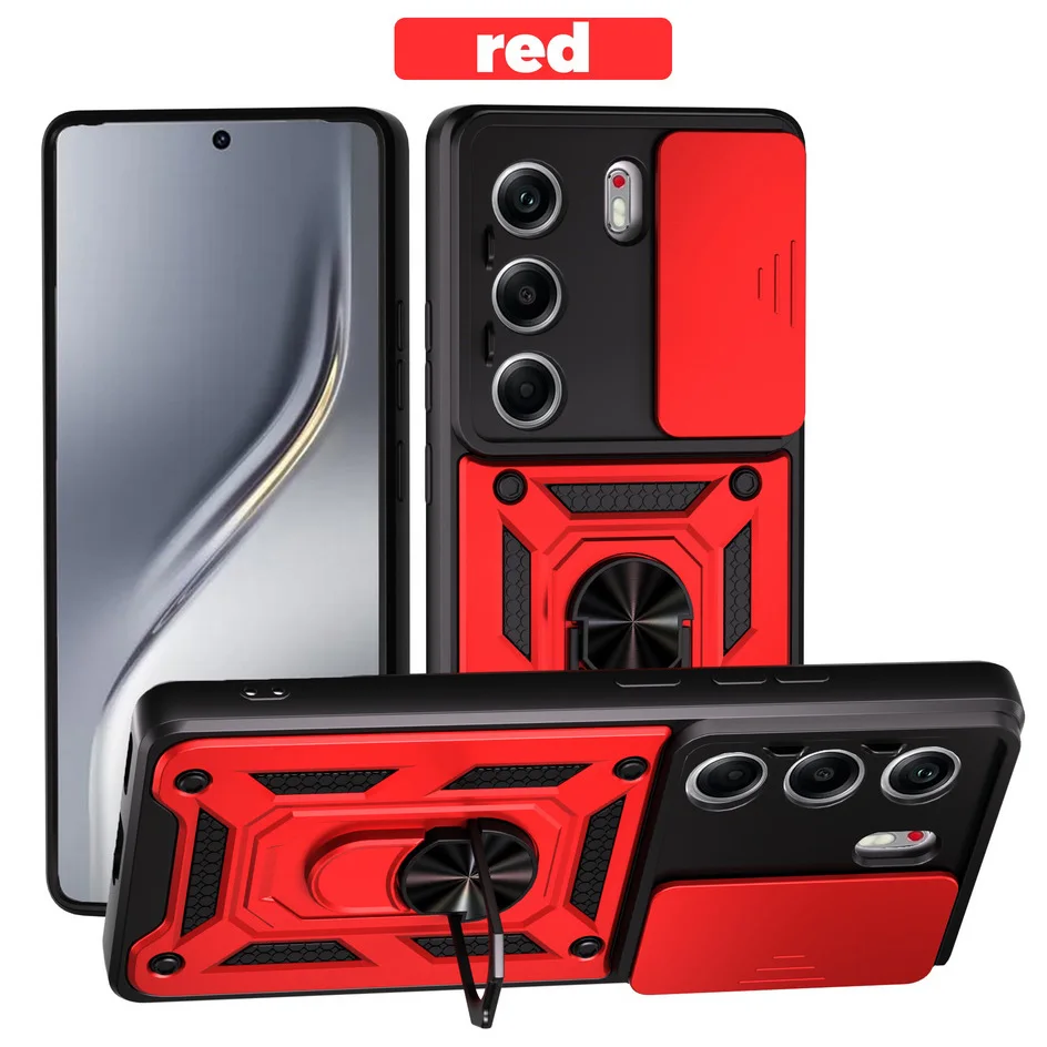 Armor Metal Ring Holder Camera Protective Case with Enhanced Durability