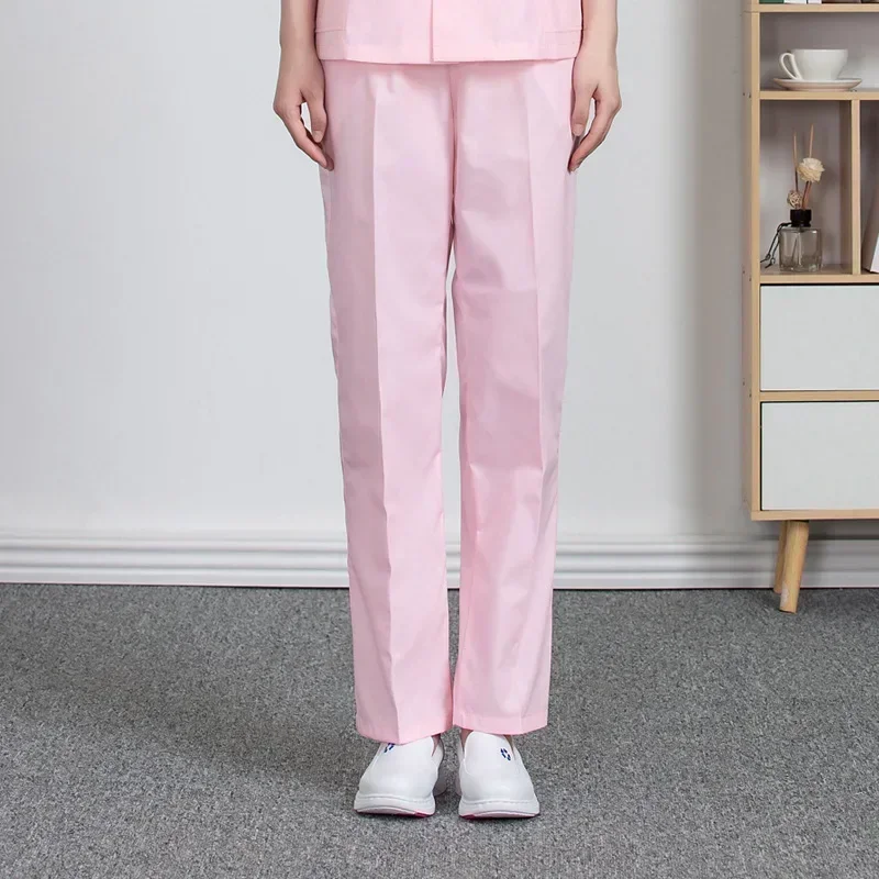 Nurse Pants Women's All-season White Loose Medical Work Pants Powder Blue Doctor Men's Size Elastic Breathable medical scrubs