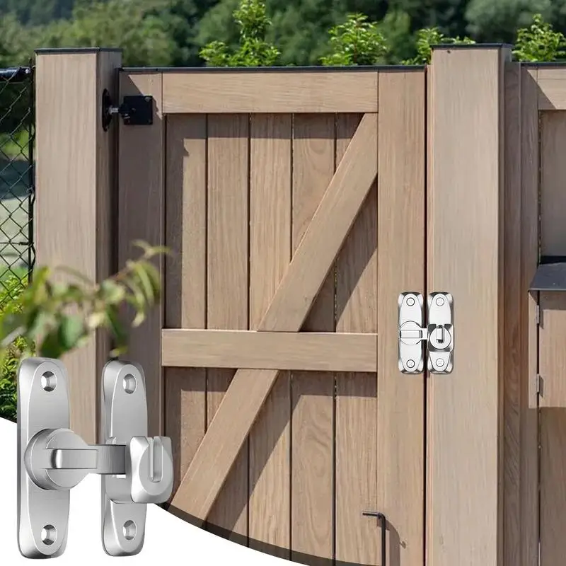Flipping Action Door Lock Heavy Duty Cabinet Latch Aluminum Alloy Anti-theft Hardware 90/180 Swing Door Latch For Gate Barn