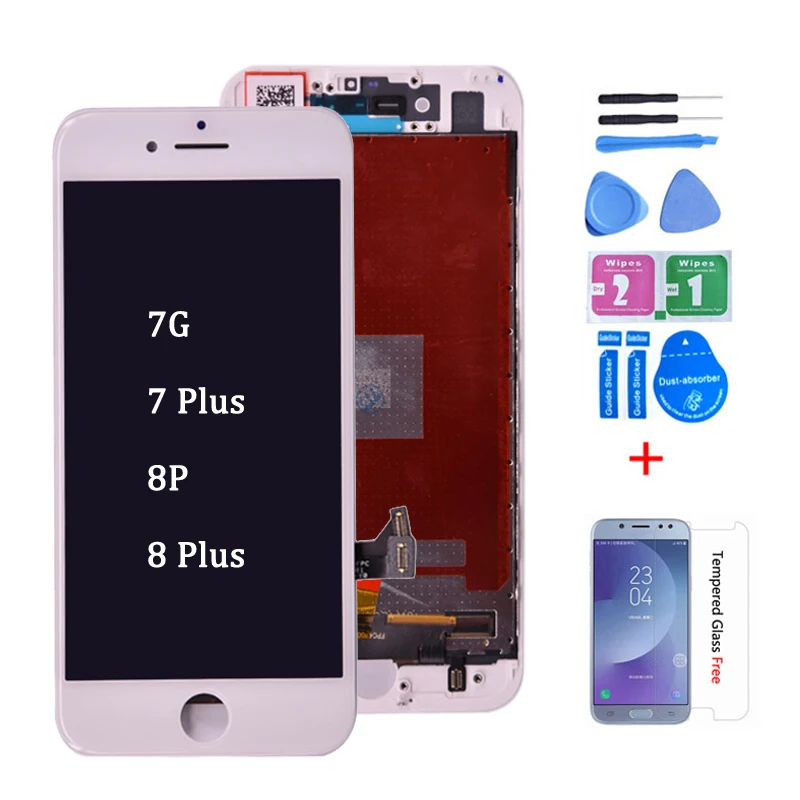 

Сменный ЖК-дисплей для Iphone 7 plus, ЖК-экран с сенсорным дигитайзером в сборе для iphone 7, ЖК-дисплей для iphone 8 plus