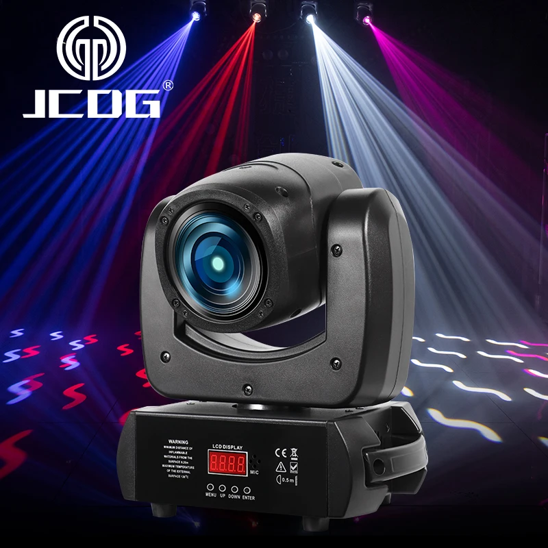 JCDG DJ Party Lighting 100W LED Moving Head High Bright Mobile Heads Beam Effect Lights For Home Disco Bar Stage Christmas Show